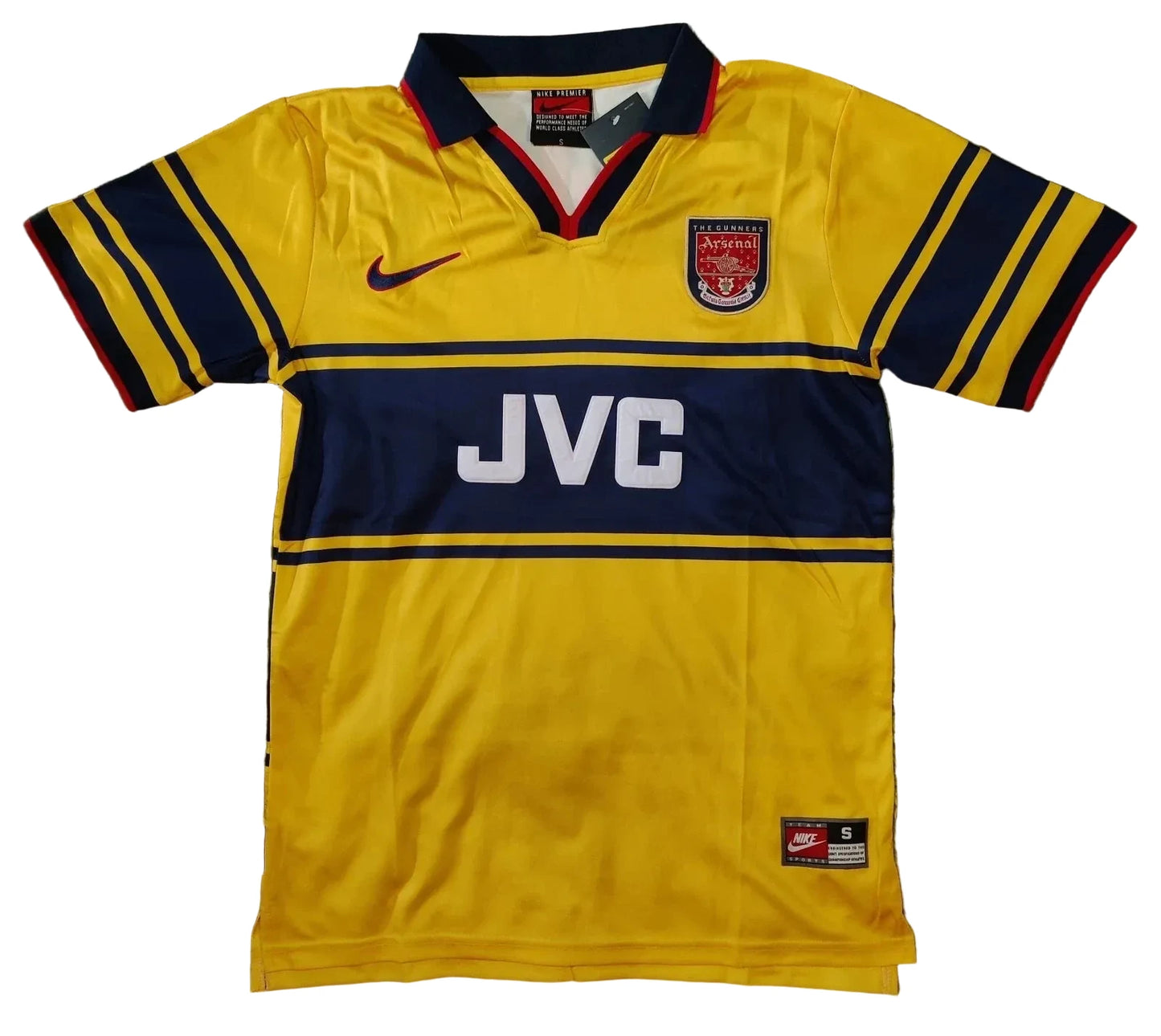 1998 Dennis Bergkamp #10 Arsenal Team Away Soccer Jersey Retro Vibe Jersey