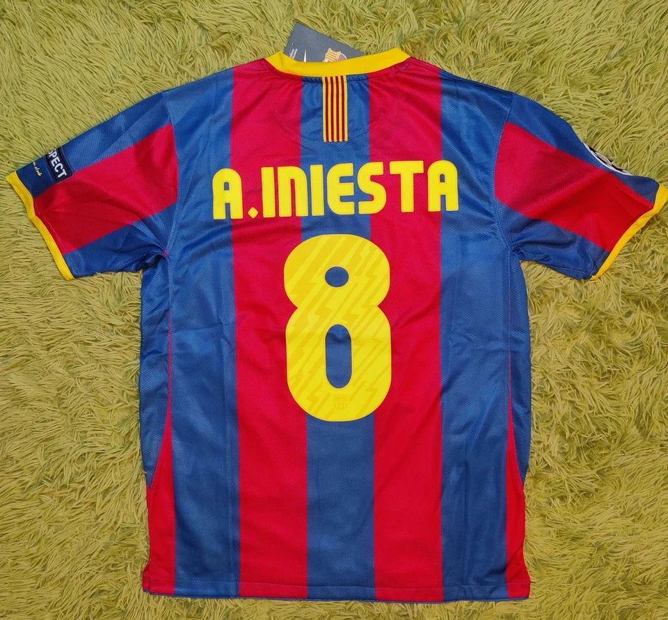 Barcelona FC Home Iniesta #8 2010/11 New UCL Final Futbol Soccer Jersey