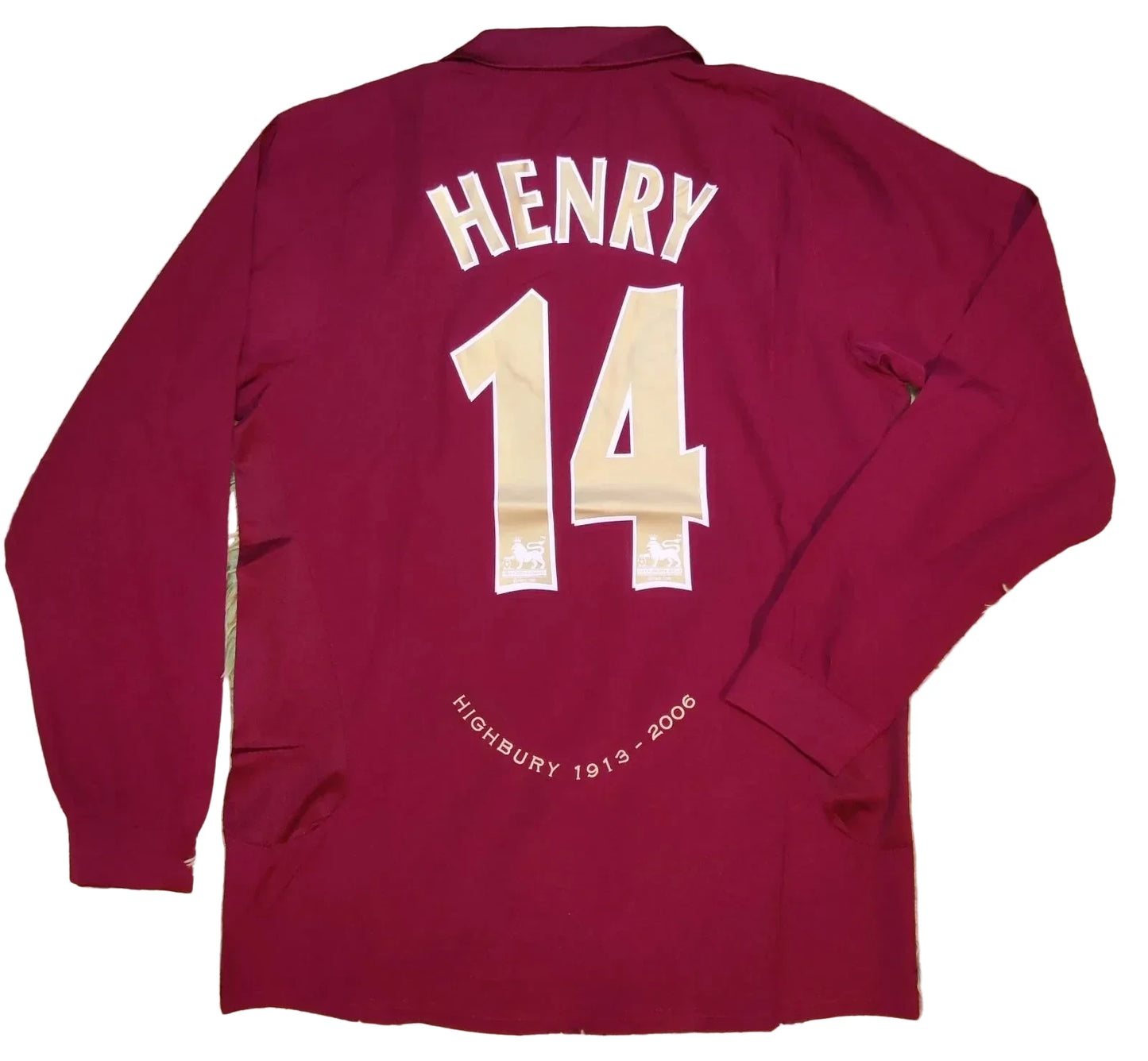 Arsenal 2005/06 Henry Red Home Retro Vintage Soccer Jersey Retro Vibe Jersey