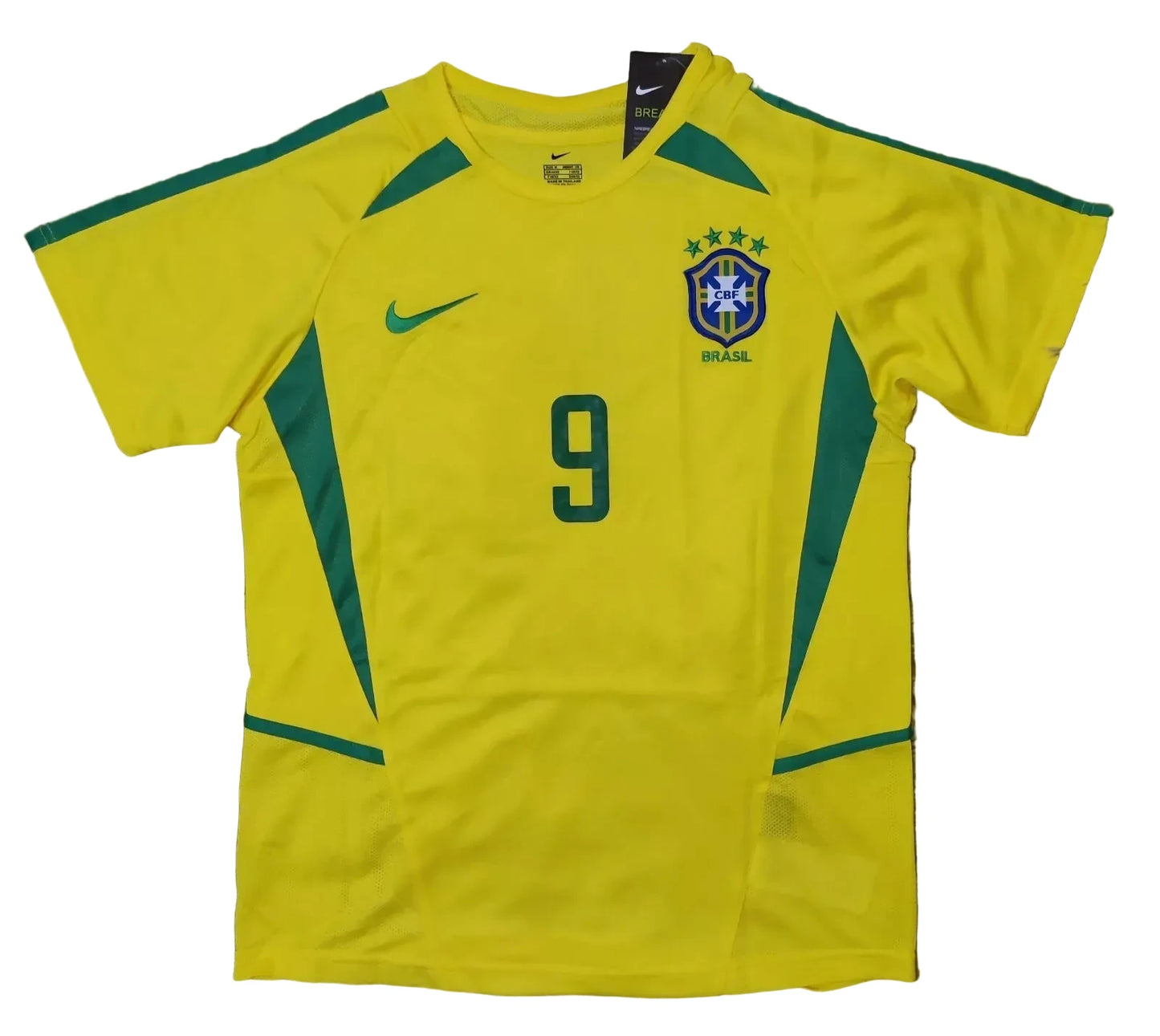 2002 Ronaldo #9 Brazil Home Soccer Jersey Retro Vibe Jersey