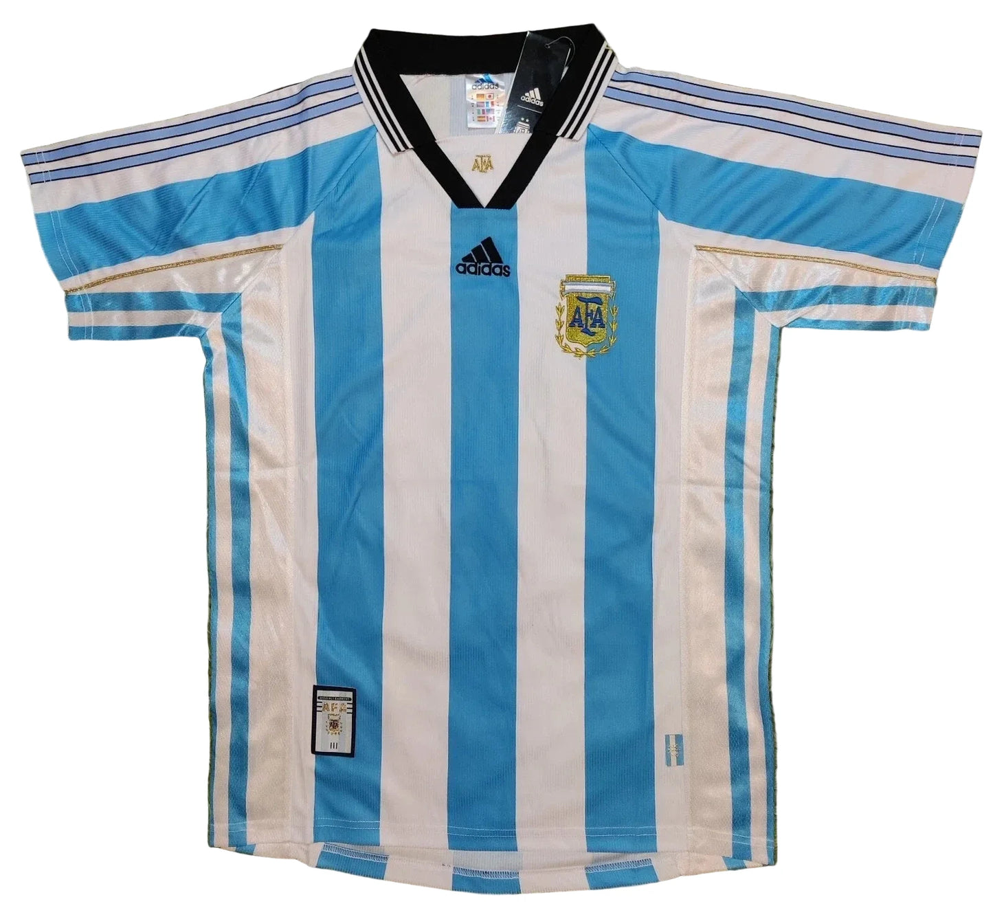 1998 Gabriel Batistuta #9 Argentina Team Home Soccer Jersey Retro Vibe Jersey