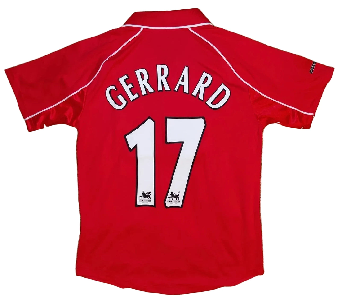 2001 Steven Gerrard #17 Liverpool UEFA Cup Final Soccer Jersey Retro Vibe Jersey