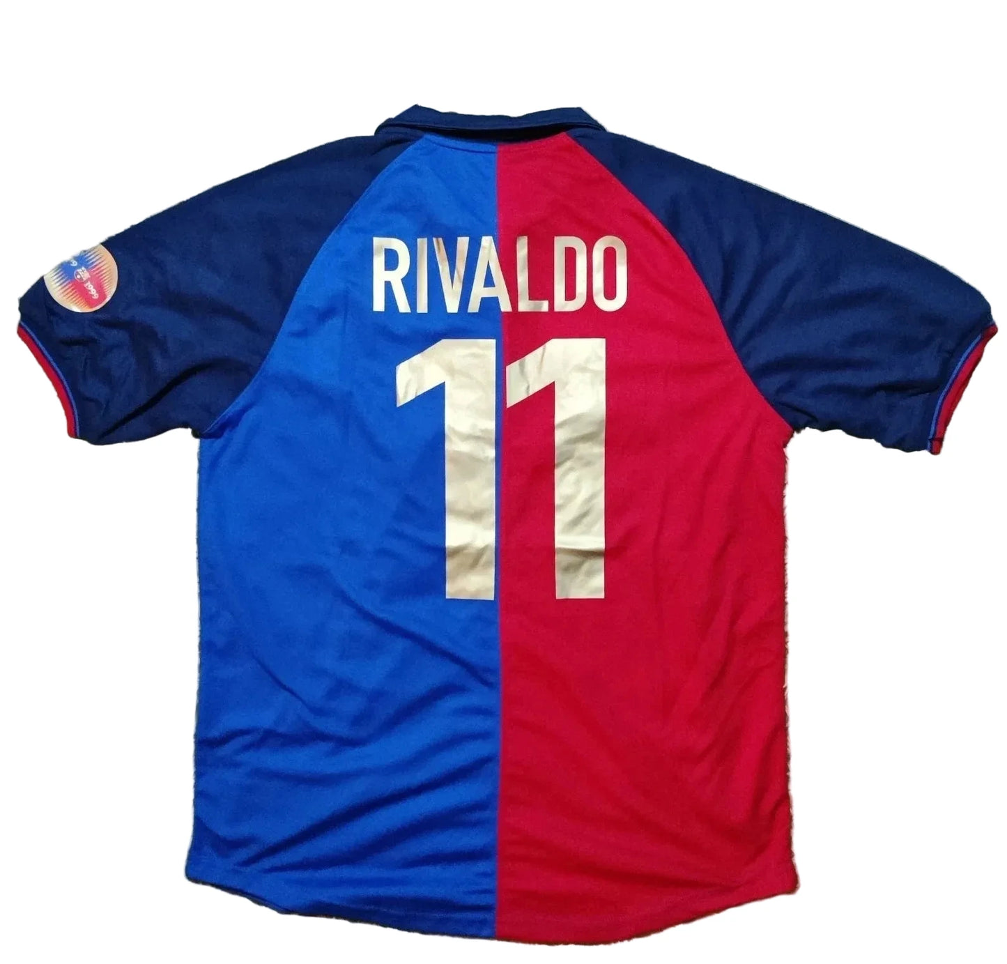 1999 Rivaldo #11 Barcelona Home Soccer Jersey Retro Vibe Jersey