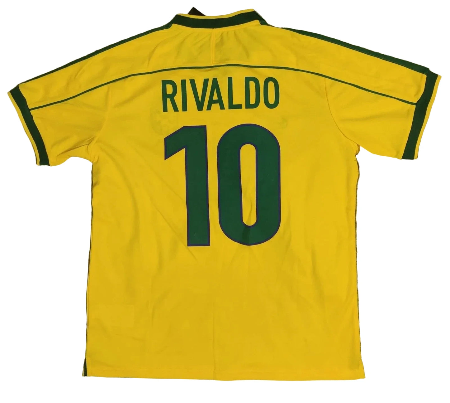 1998 Vintage Rivaldo #10 Brazil Team Soccer Retro Jersey Retro Vibe Jersey