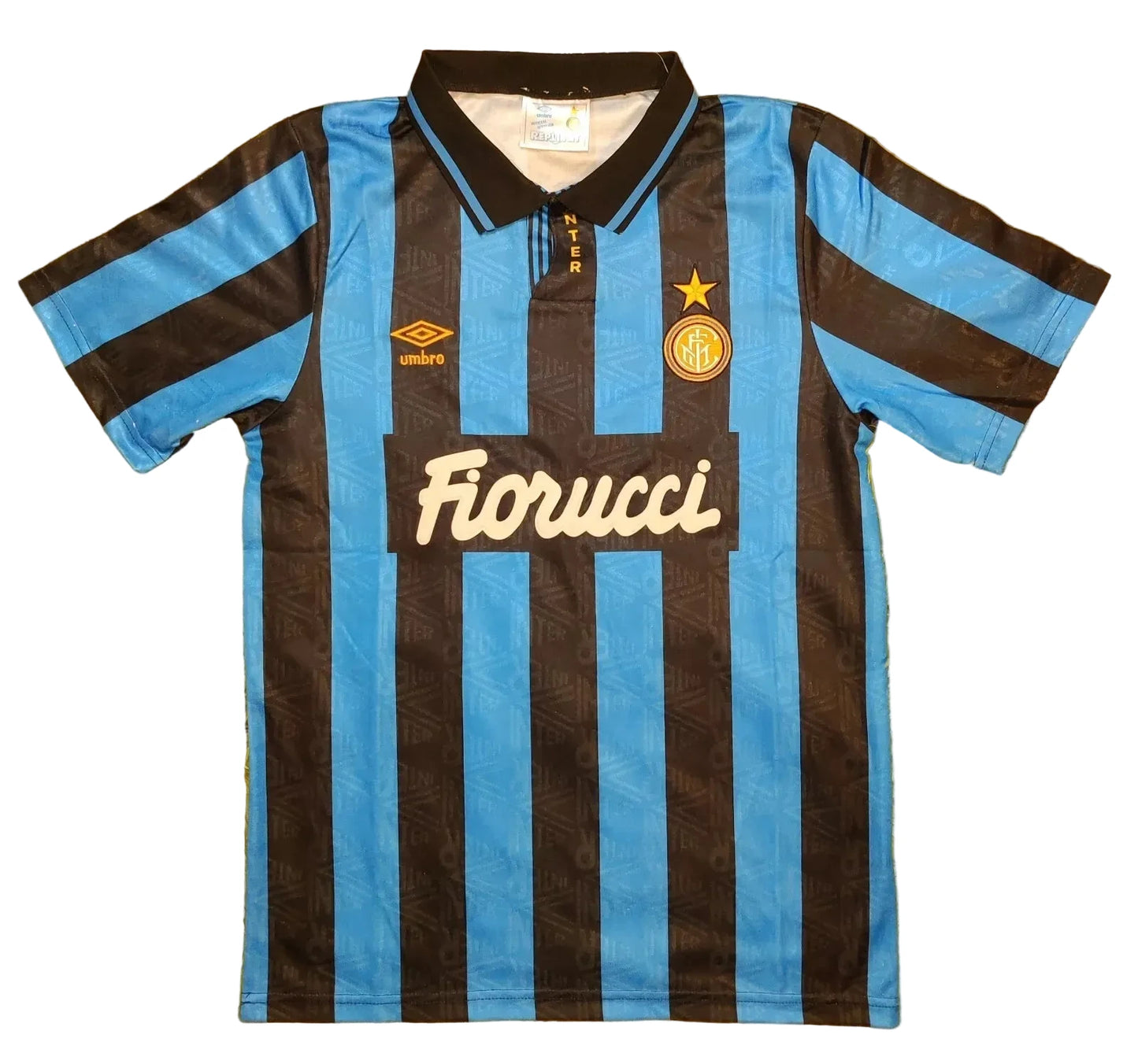 Throwback 1993-94 Dennis Bergkamp #10 Inter Milan Home Jersey Retro Vibe Jersey