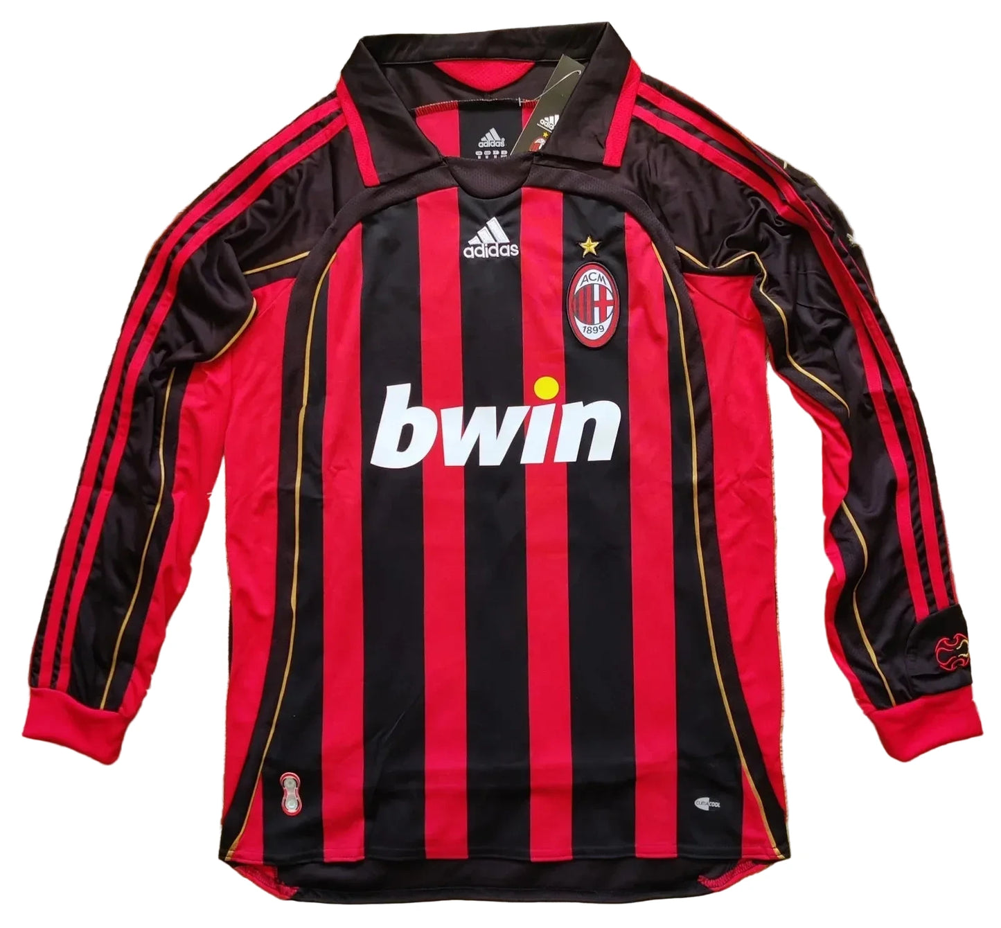Throwback 2006-07 Gennaro Gattuso #8 AC Milan Long Sleeve Soccer Jersey Retro Vibe Jersey