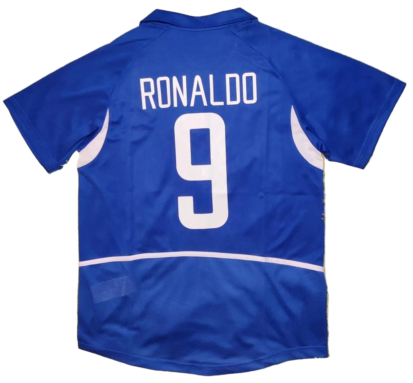 Brazil 2002 Away Ronaldo #9 Vintage Soccer Blue Jersey Retro Vibe Jersey