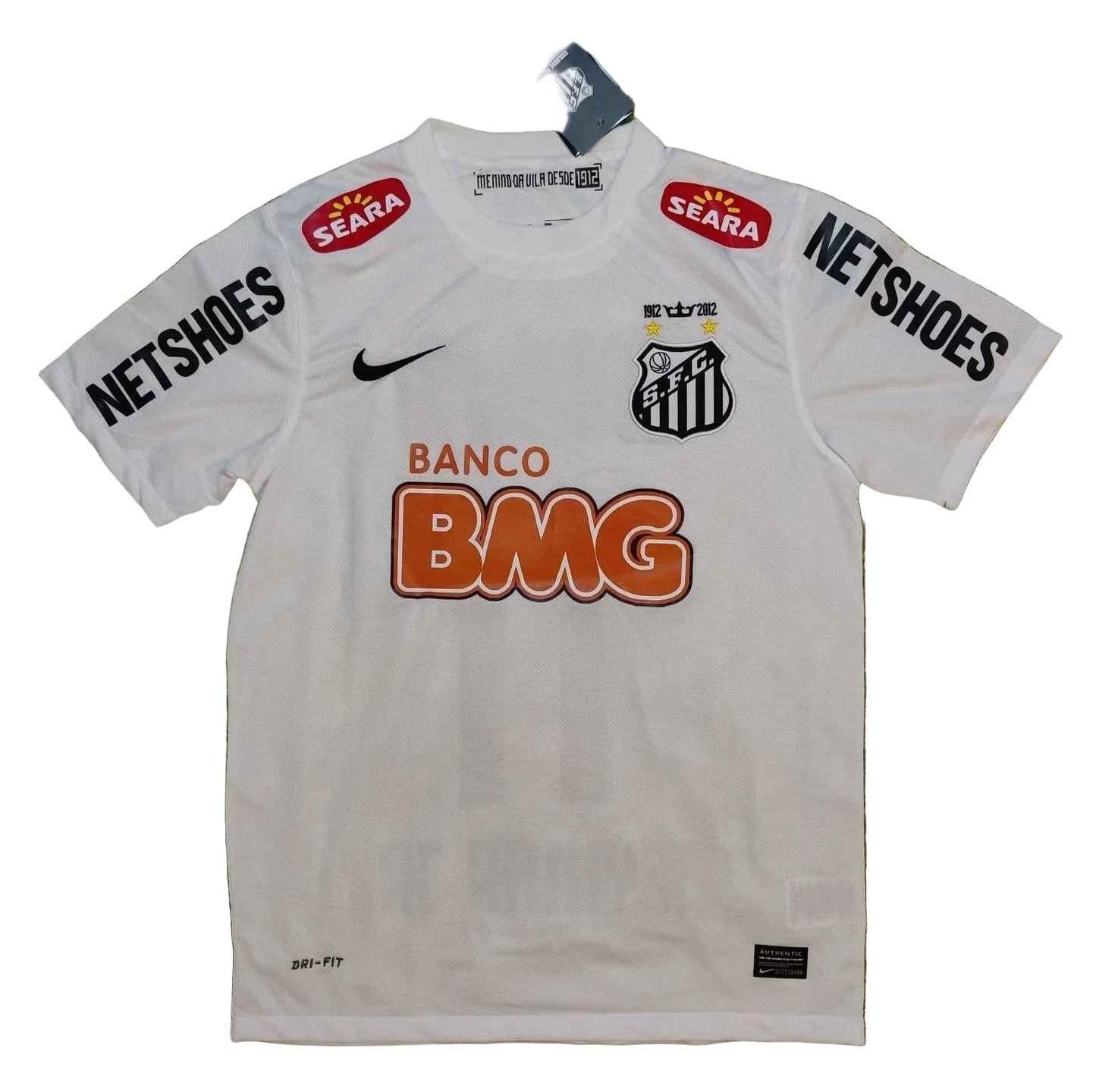2012 Neymar Jr #11 Santos Club Home Soccer Football Jersey Retro Vibe Jersey