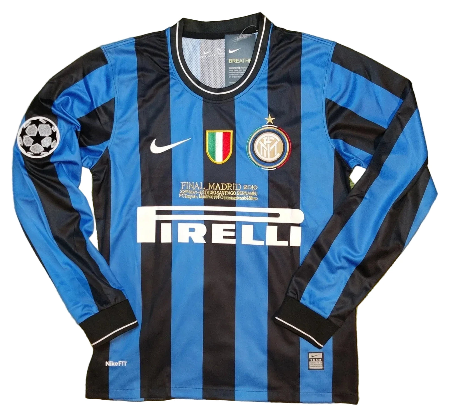 Throwback 2009 Javier Zanetti #4 Inter Milan Home Soccer Jersey Retro Vibe Jersey