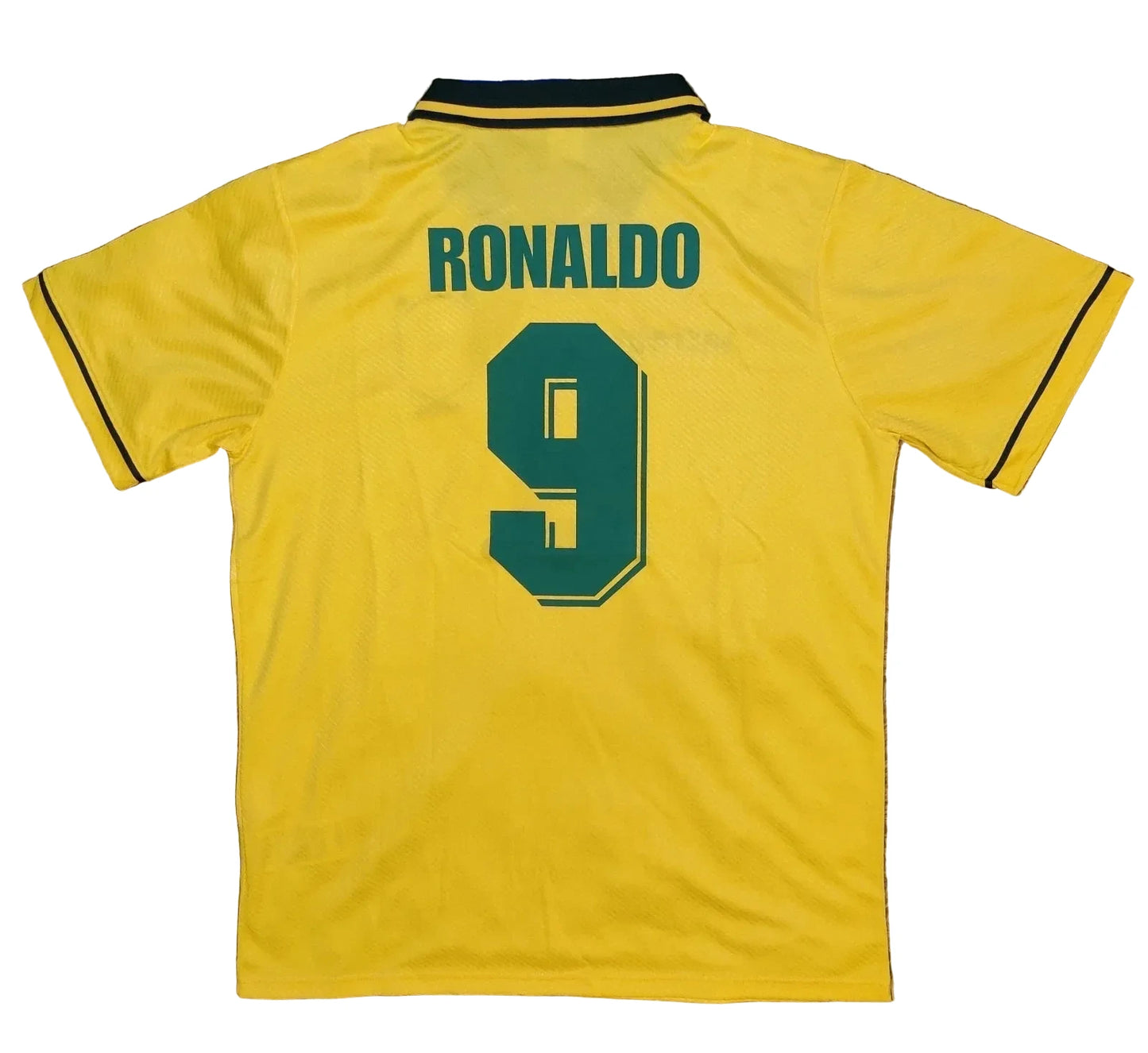 Vintage 1994 Brazil #9 Ronaldo Soccer World Cup Retro Home Jersey Retro Vibe Jersey