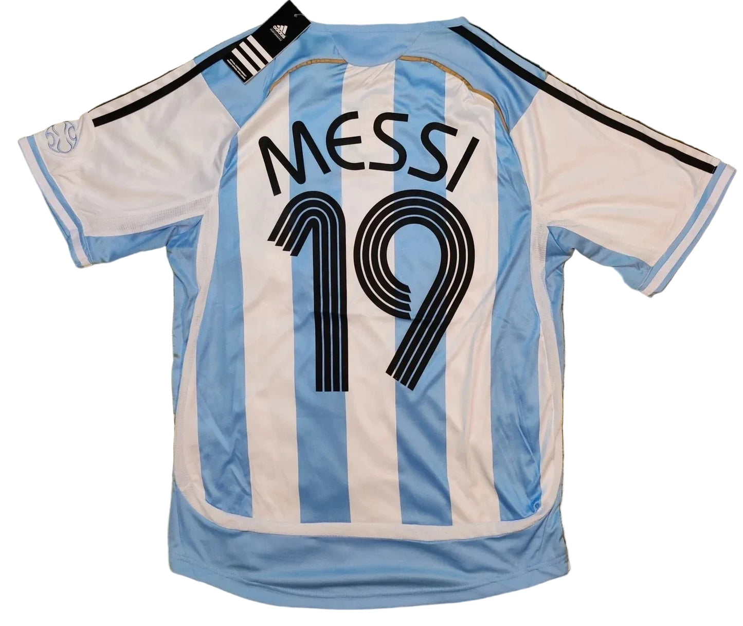 Throwback 2006 Lionel Messi #19 Argentina Home Soccer Jersey Retro Vibe Jersey