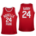 1961 Rick Barry #24 Roselle Park High School Vintage Basketball Jersey