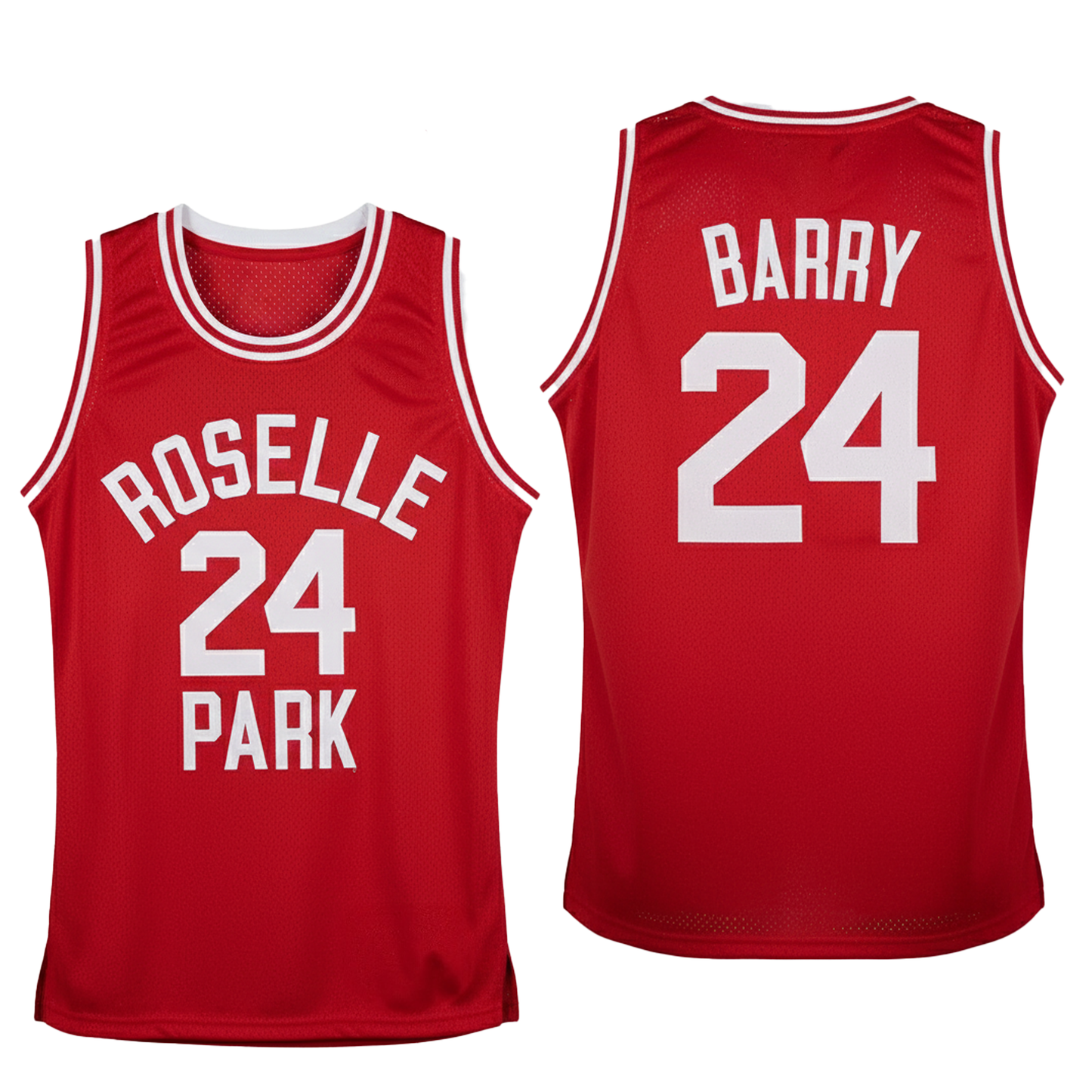1961 Rick Barry #24 Roselle Park High School Vintage Basketball Jersey
