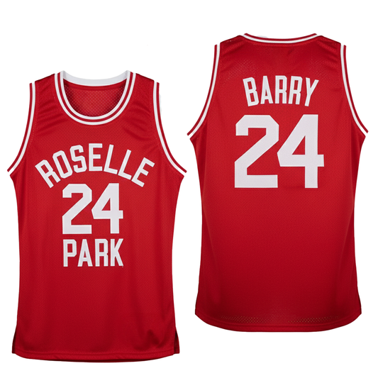 1961 Rick Barry #24 Roselle Park High School Vintage Basketball Jersey