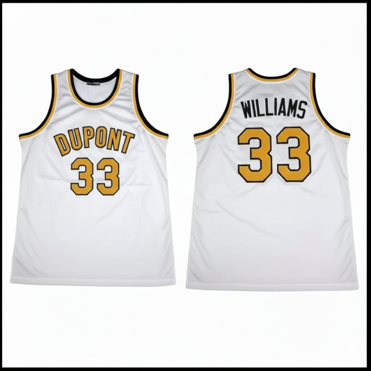 1990s Jason Williams #33 DuPont High School Basketball Jersey Retro Vibe Jersey