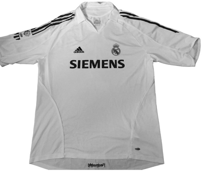Roberto Carlos #3 Real Madrid 2005/06 home retro football jersey back view