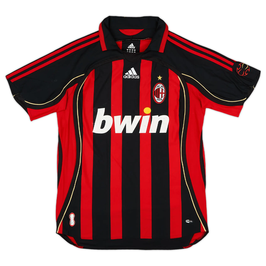 2006/07 AC Milan Gennaro Gattuso #8 retro football jersey back view