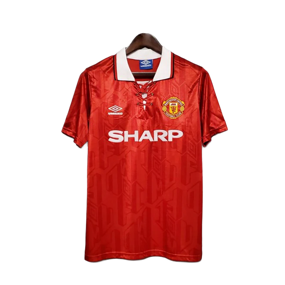 1992/93 Manchester United Cantona #7 retro football jersey front view