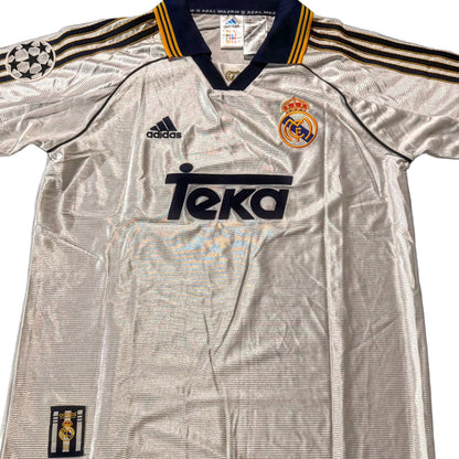 Fernando Redondo #6 Real Madrid 1999/00 home retro football jersey back view