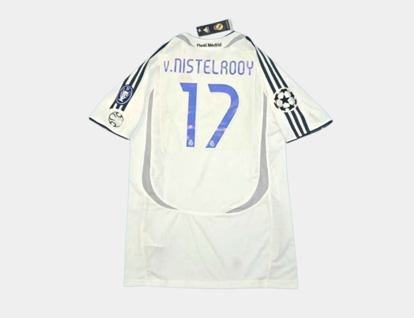 Ruud van Nistelrooy #17 Real Madrid 2006/07 home retro football jersey front view