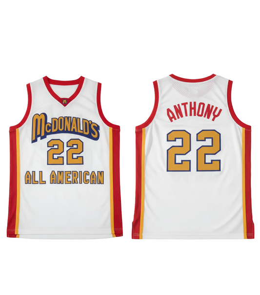 2003 Carmelo Anthony #22 McDonald's Basketball Jersey Retro Vibe Jersey
