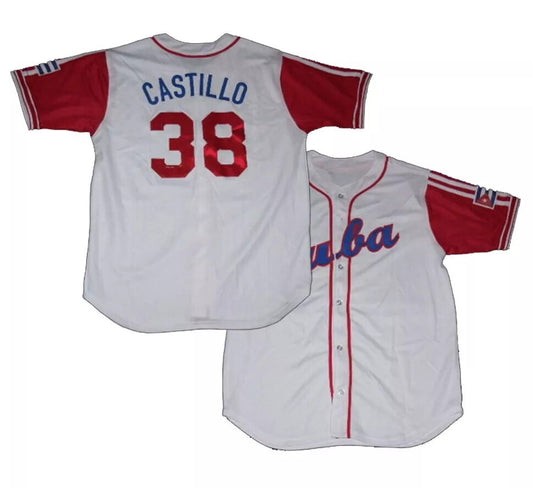 2006 Castillo #38 Team Cuba Retro Style Baseball Jersey Retro Vibe Jersey