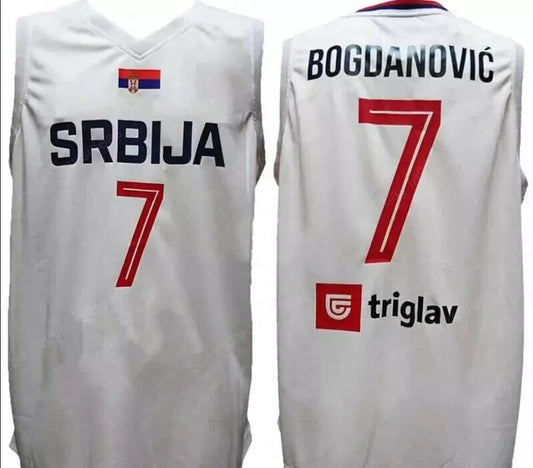 2019 Bogdan Bogdanovic #7 Team Serbia Retro Basketball Jersey Retro Vibe Jersey