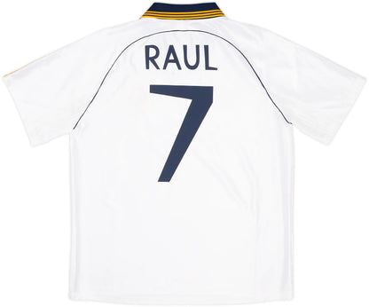 Raúl #7 Real Madrid 1997/98 home retro football jersey front view