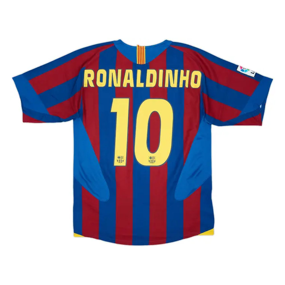 2005/06 FC Barcelona Ronaldinho #10 Retro Football Jersey Retro Vibe Jersey