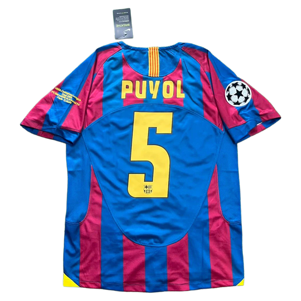 2005/06 FC Barcelona Carles Puyol #5 Retro Football Jersey Retro Vibe Jersey