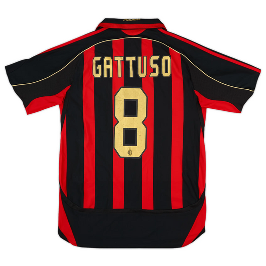 2006/07 AC Milan Gennaro Gattuso #8 retro football jersey front view