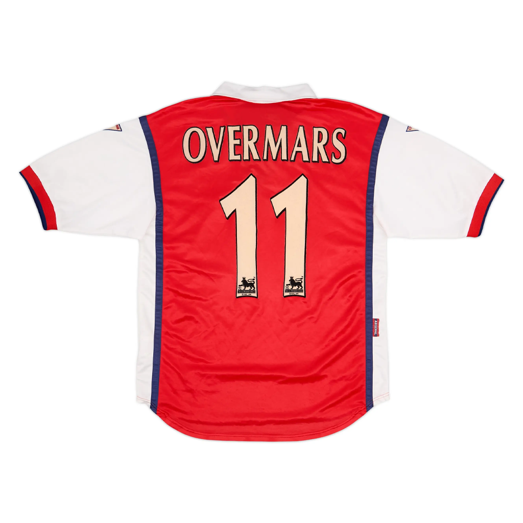 1997/98 Arsenal Marc Overmars #11 Retro Football Jersey Retro Vibe Jersey