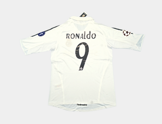 Ronaldo R9 #9 Real Madrid 2005/06 home retro football jersey front view