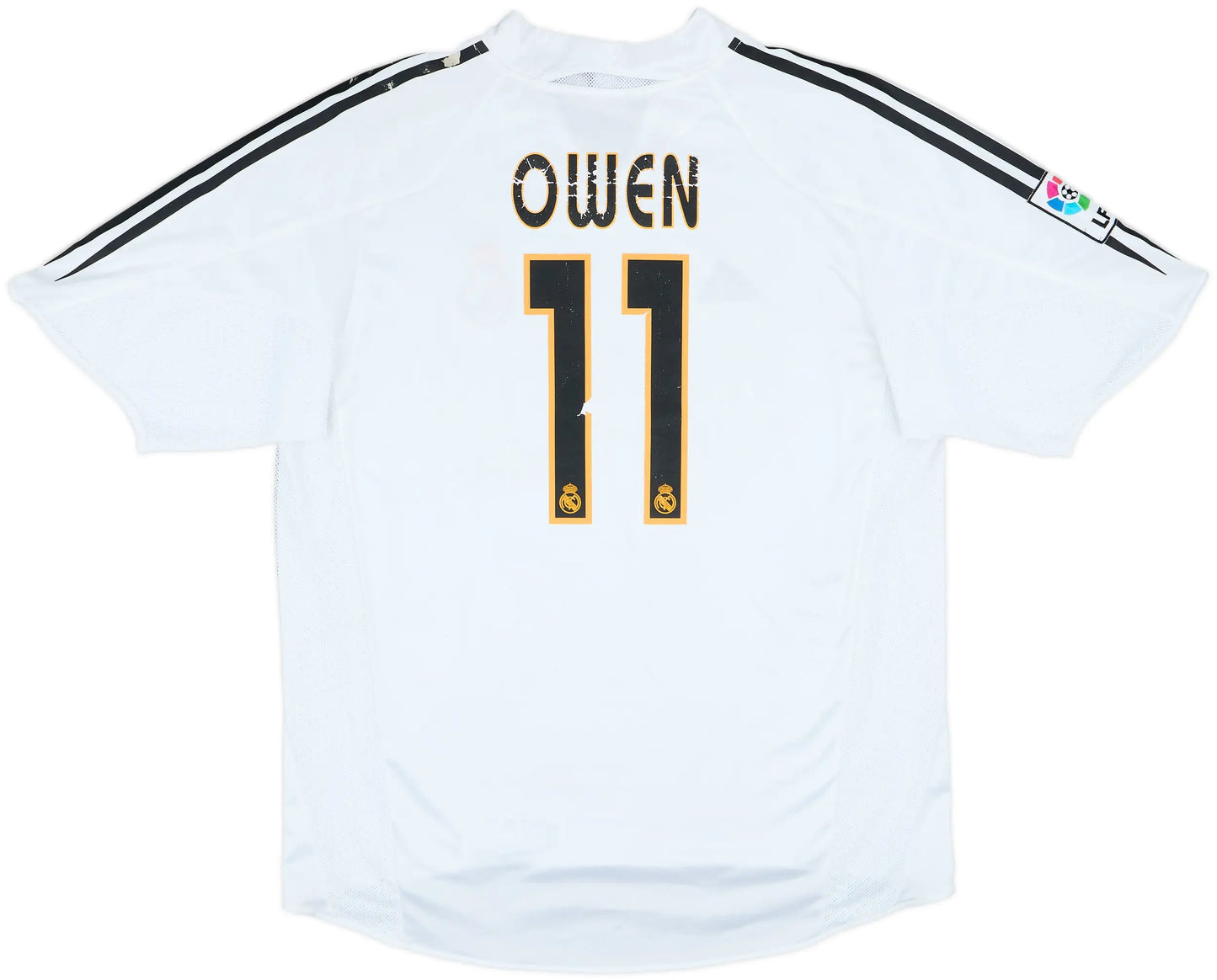 Michael Owen #11 Real Madrid 2004/05 home retro football jersey front view
