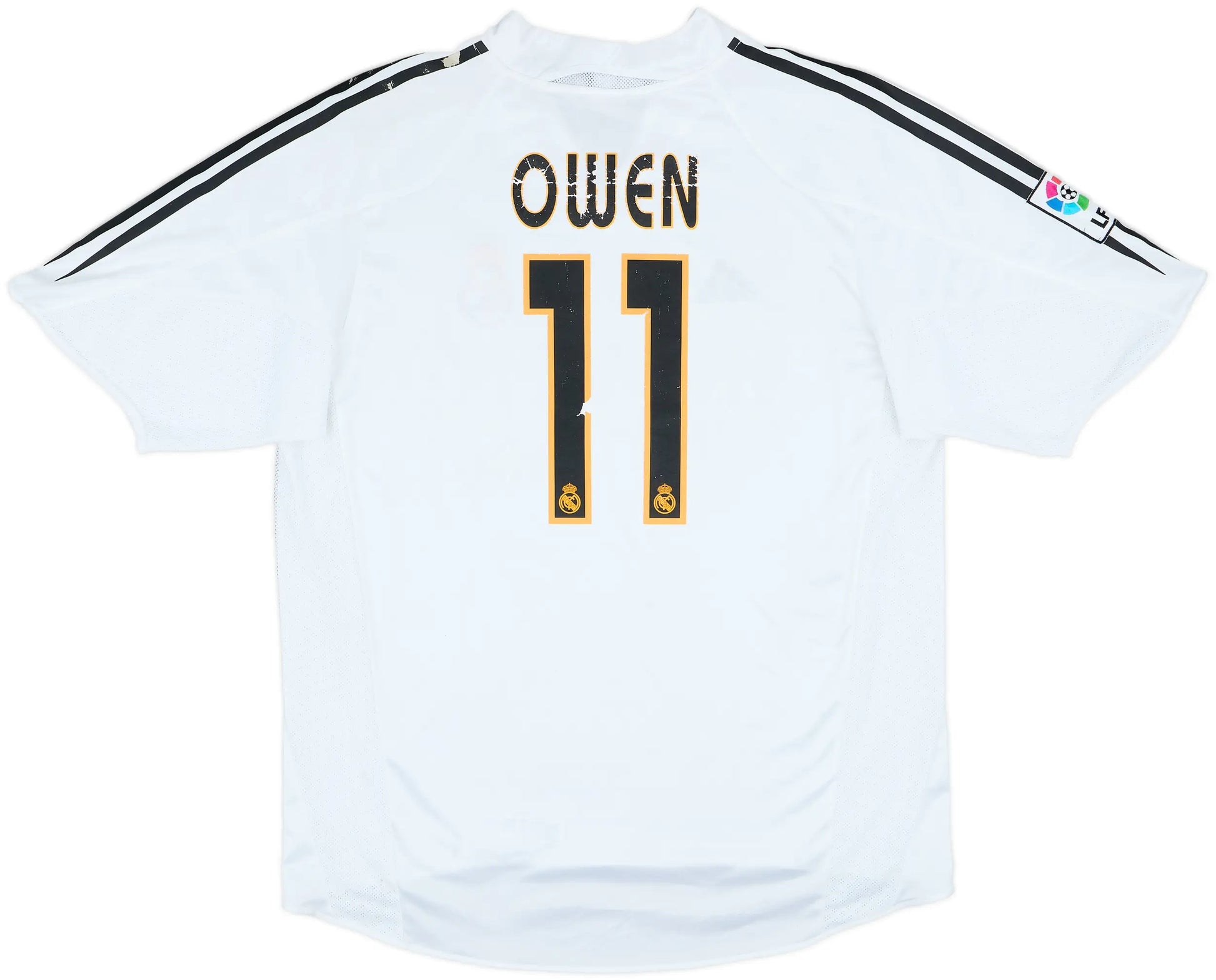 Michael Owen #11 Real Madrid 2004/05 home retro football jersey front view