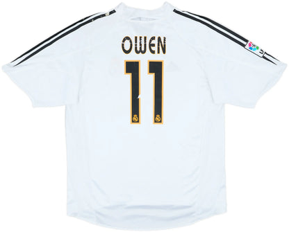Michael Owen #11 Real Madrid 2004/05 home retro football jersey front view