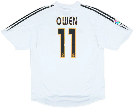 Michael Owen #11 Real Madrid 2004/05 home retro football jersey front view