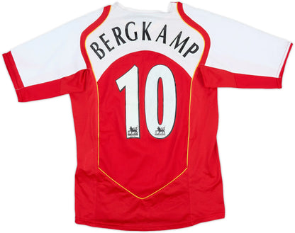 2003/04 Arsenal Dennis Bergkamp #10 "The Invincibles" Home Retro Football Jersey Retro Vibe Jersey