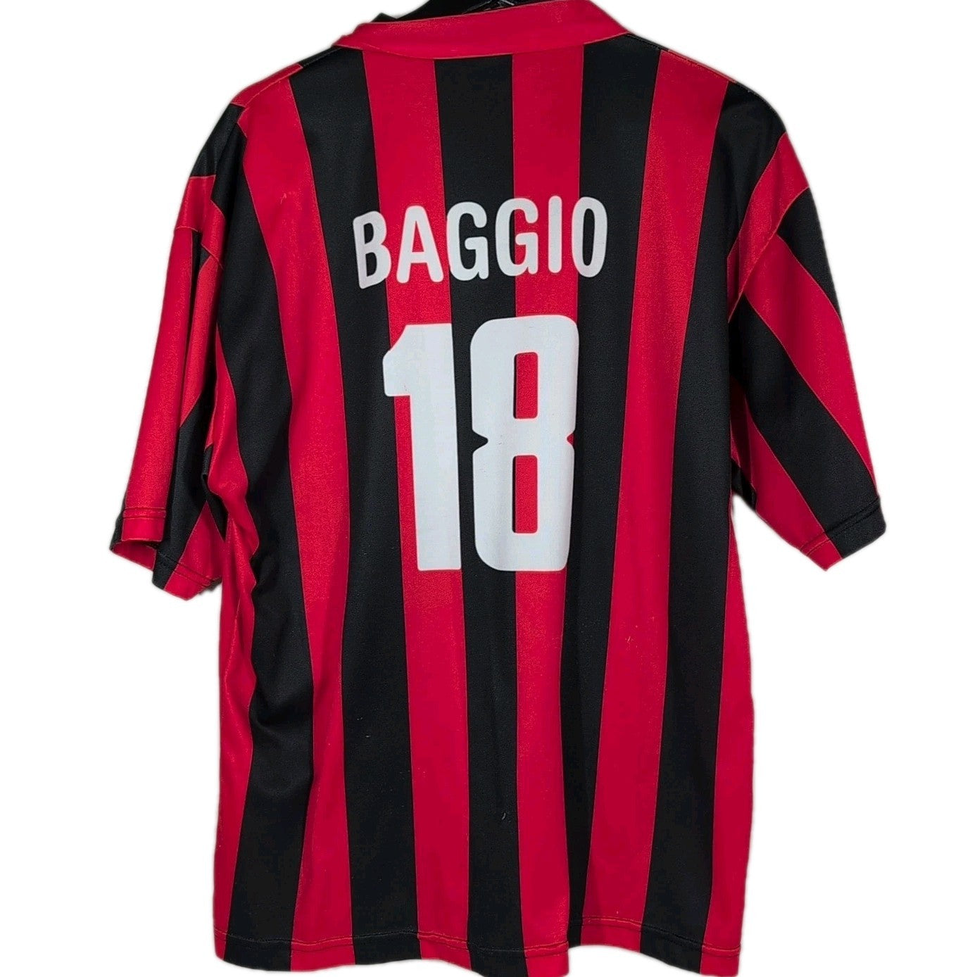 1995/96 AC Milan Roberto Baggio #18 Retro Football Jersey Retro Vibe Jersey
