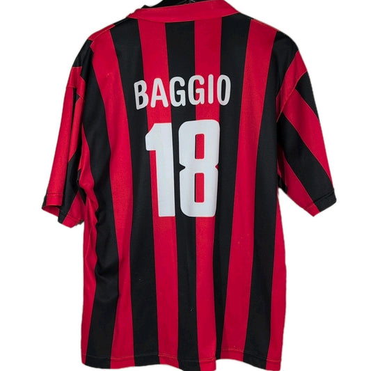 1995/96 AC Milan Roberto Baggio #18 Retro Football Jersey Retro Vibe Jersey