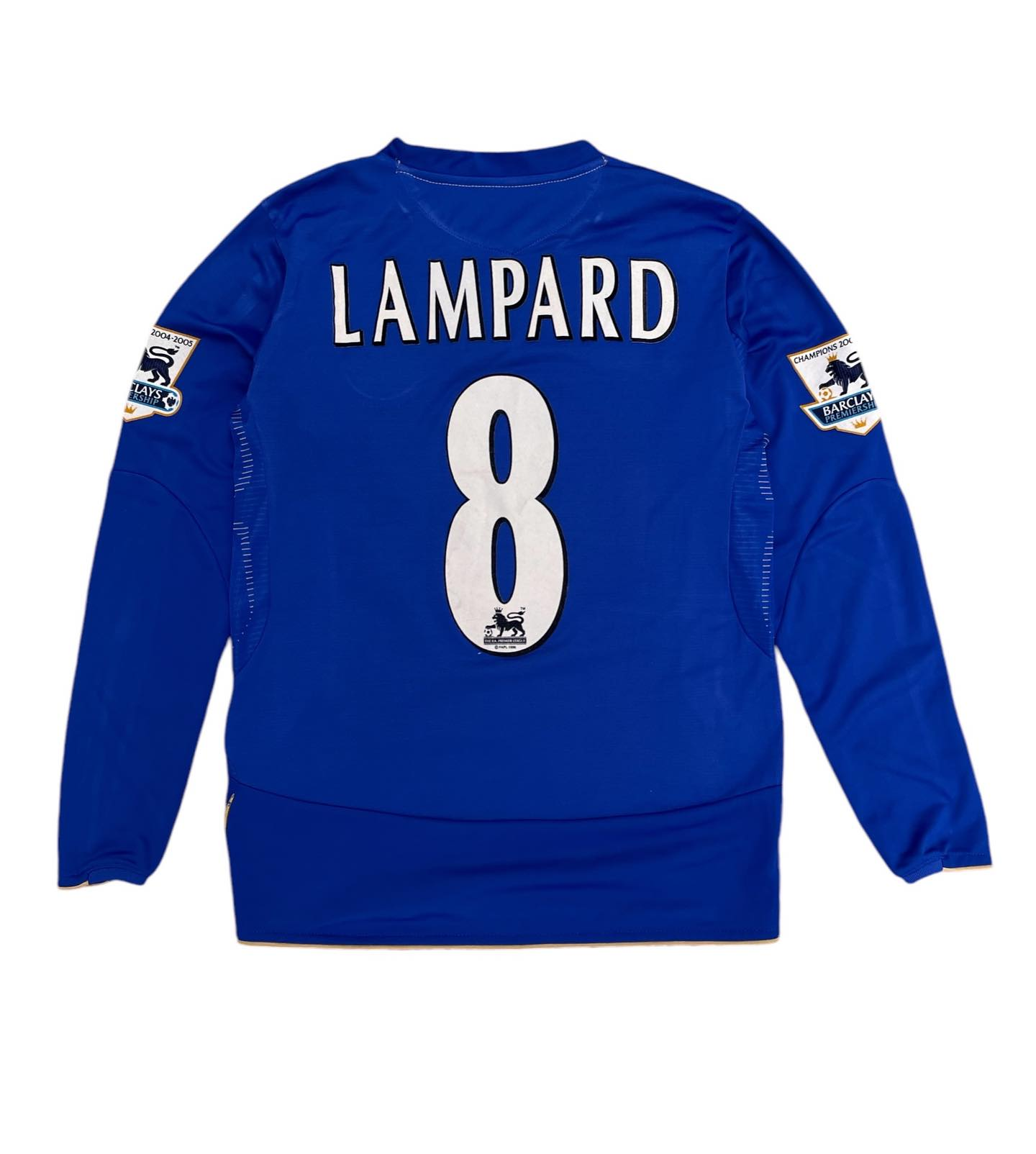Frank Lampard #8 Chelsea 2004/05 home long sleeve retro football jersey front view