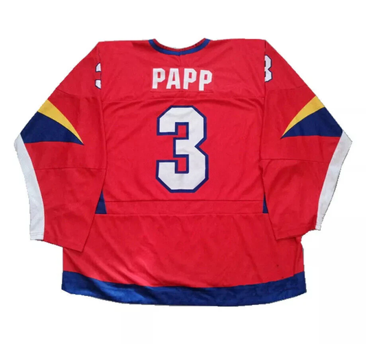 90s Dezso Papp #3 Team Romania Hockey Jersey Retro Vibe Jersey