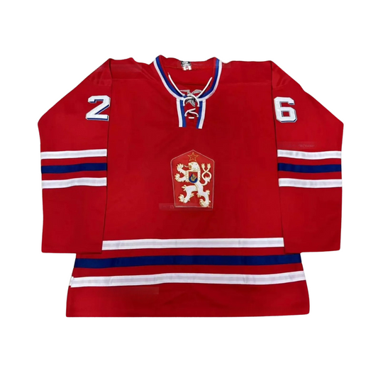 1980s Peter Šťastný #26 Czechoslovakia Hockey Jersey