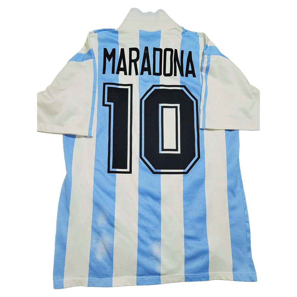 Soccer Jersey Argentina 1994 Home Maradona #10 Short Sleeve Blockcore Name Set Retro