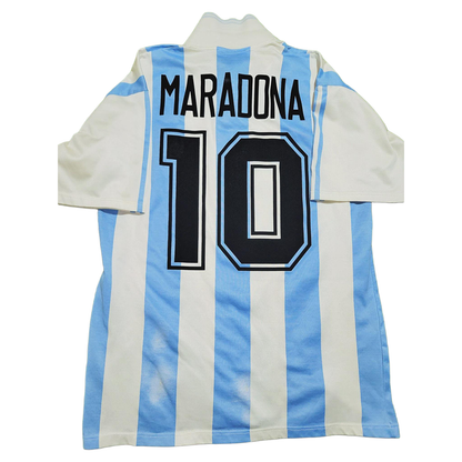 Soccer Jersey Argentina 1994 Home Maradona #10 Short Sleeve Blockcore Name Set Retro