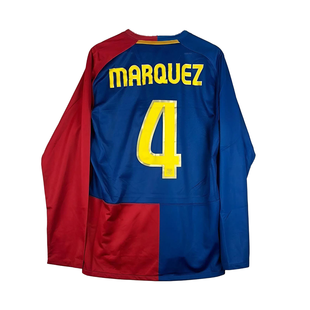 Barcelona 2009/10 Home Marquez #4 Blockcore Retro Football Jersey Soccer Shirt