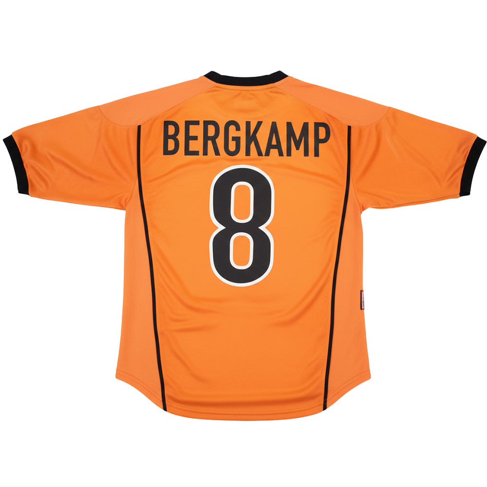 Orange sports jersey with 'BERGKAMP' and number '8' on a white background