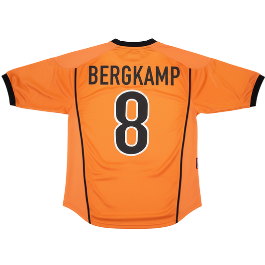 Orange sports jersey with 'BERGKAMP' and number '8' on a white background
