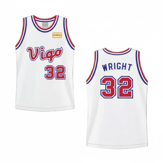 Throwback 2010s Monica Wright #32 Vigo Basketball Jersey Retro Vibe Jersey