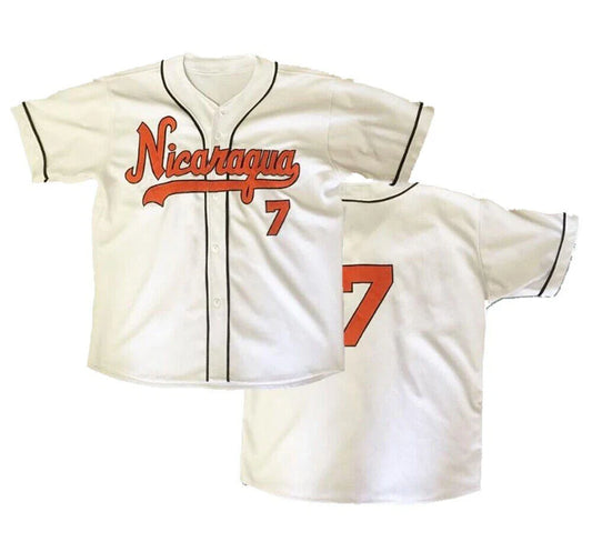 Classic Era Dennis Martínez #7 Nicaragua Baseball Jersey